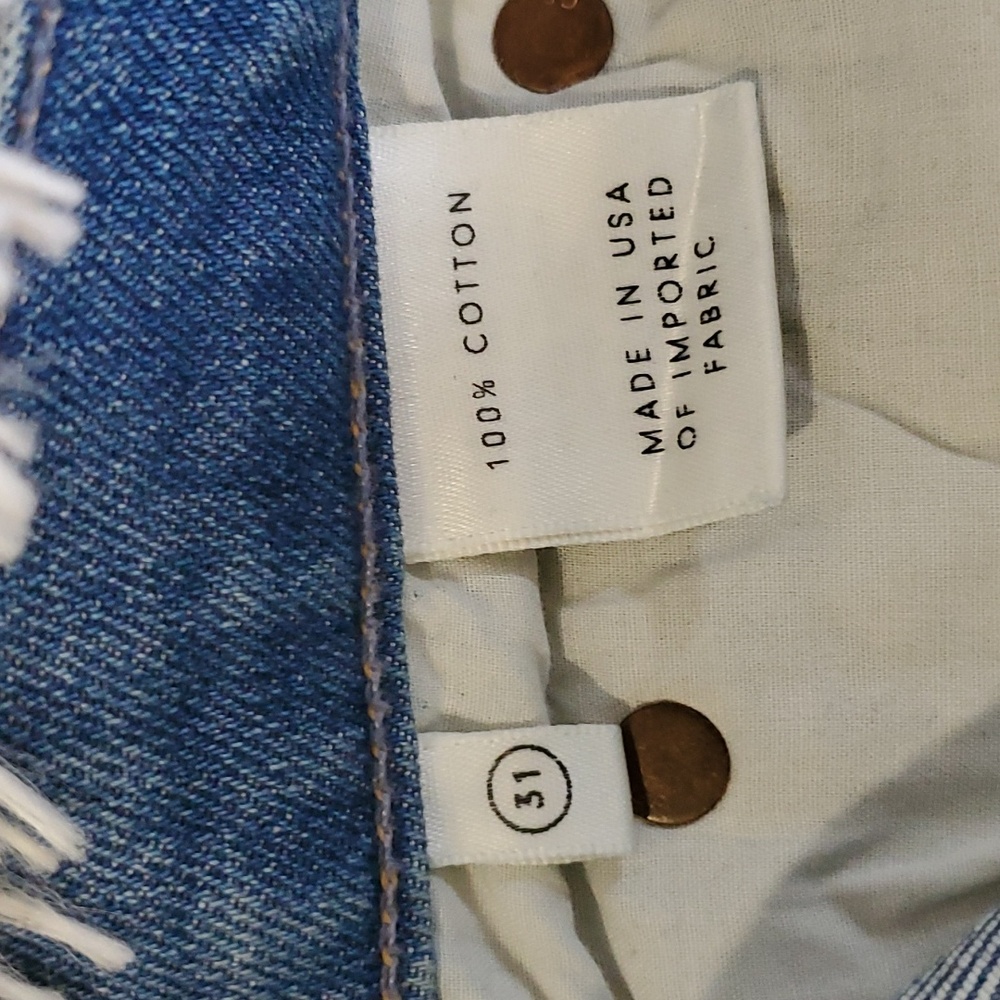 Grlfrnd Naomi women's highrise cut off crop distressed jeans size 31 - Picture 16 of 16